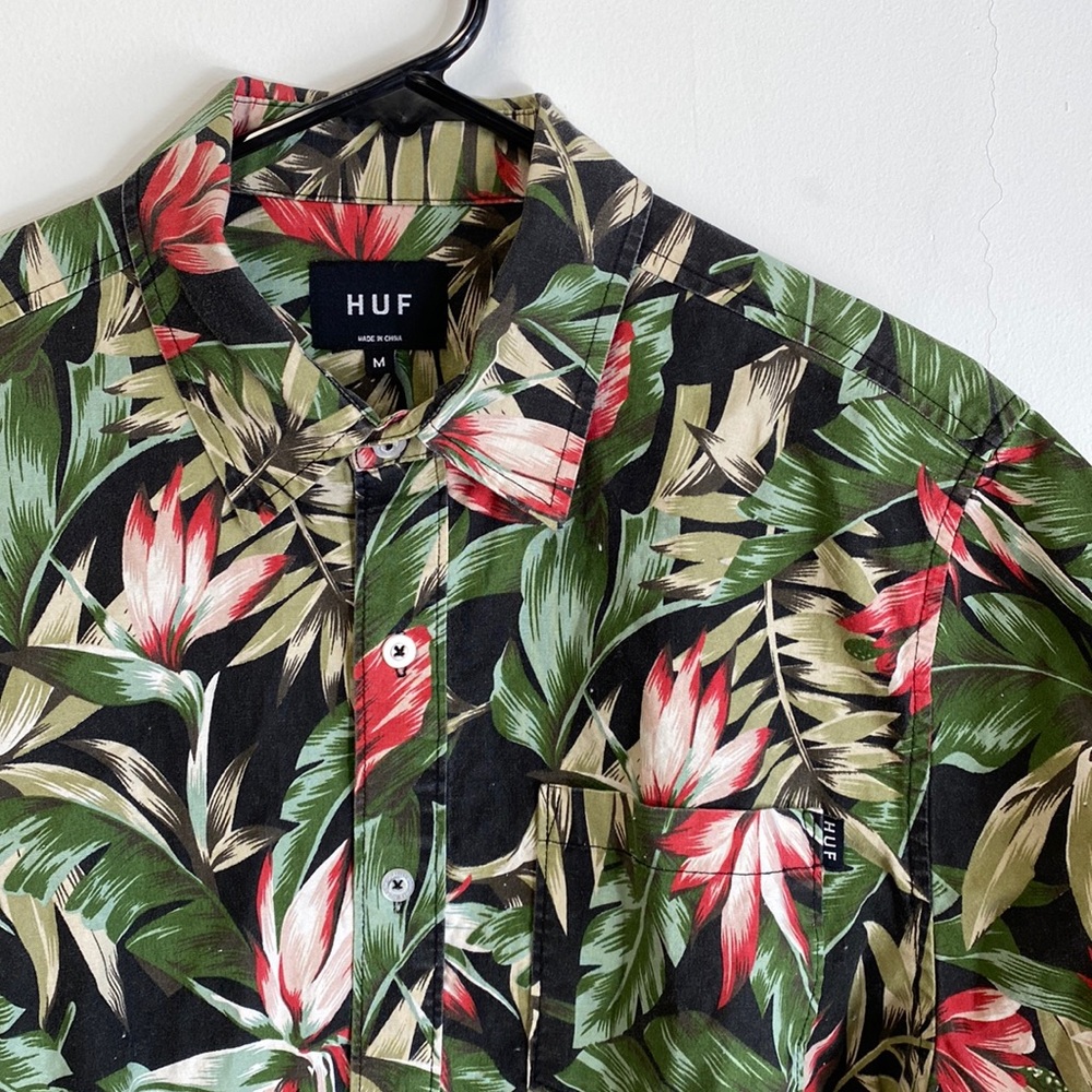 HUF Mens Hawaiian Button Shirt